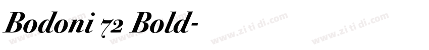 Bodoni 72 Bold字体转换
